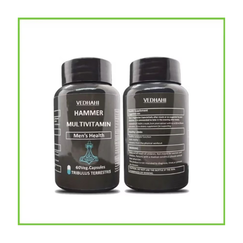 Vedhahi Hammer Multivitamin Capsules For Men – 60 Count Bottle