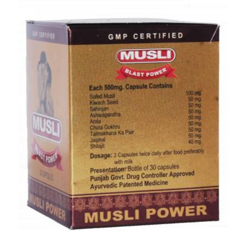 Musli Blast Power Capsule 30 No.s Bottle for Men