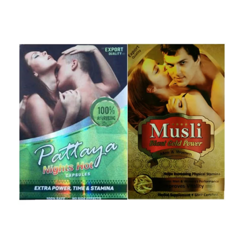 Pattaya Nights & Musli Blast Capsule Combo for Stamina by Vedhahi