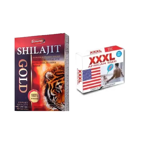 Shilajit Capsules with XXXL Cream 20g – Men’s Herbal Combo by Vedhahi