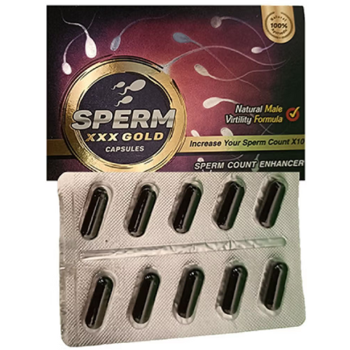 Sperm XXX Gold Capsule for Men – Pack of 3 Sperm Booster Capsules